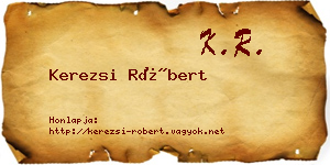 Kerezsi Róbert névjegykártya